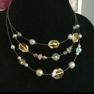 Layered Multi-Colored Beaded Necklace